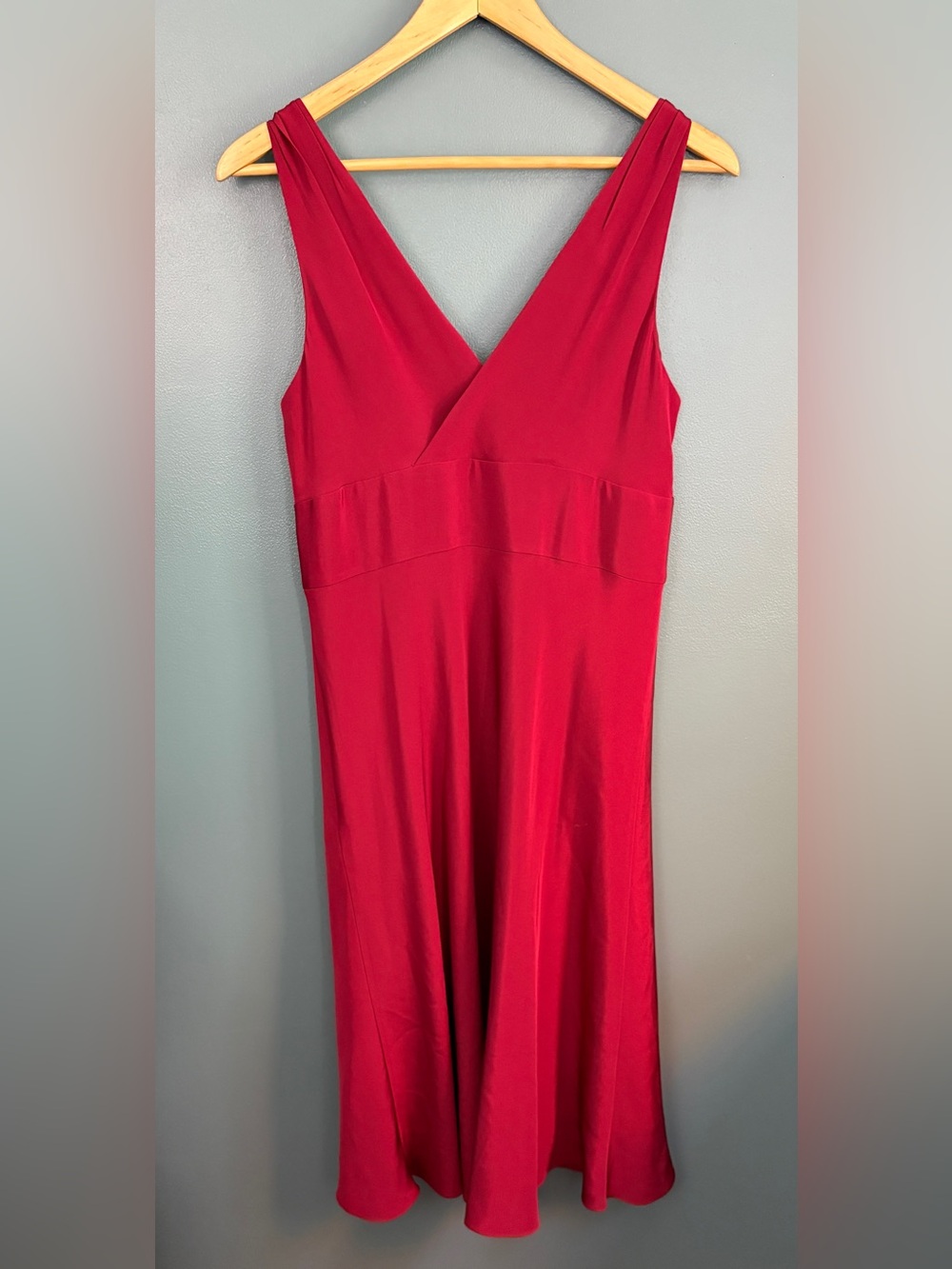 J.CREW Women’s 100% Silk Red Sophia Dress Size 14